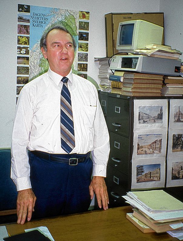 Joseph Wilson 1992 w swojej dźěłarni na Rice University  Foto: <b>Trudla Malinkowa</b>