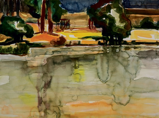 Isa Bryccyna – Wulstteich, 2010, akwarel, 60 × 40cm