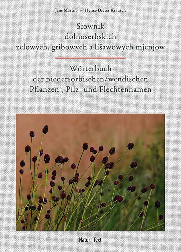 <b>Martin, Jens; Krausch, Heinz-Dieter:</b> <i>Słownik dolnoserbskich zelowych, gribowych a lišawowych mjenjow. Wörterbuch der niedersorbischen/wendischen Pflanzen-, Pilz- und Flechtennamen,</i> 2., pólěpšony a rozšyrjony nakład, Rangsdorf: Natur+Text, 2020.