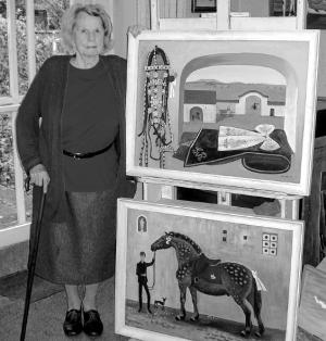 Priscilla Ann Siebert (1917–2020) před stafelaju w swojim bydlenju  Foto: Jurij Łušćanski