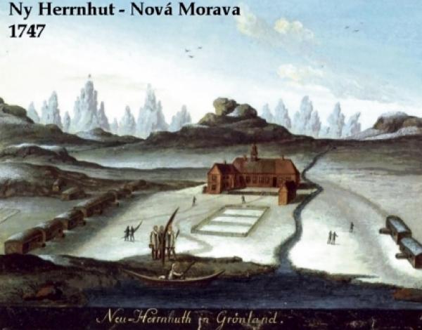Ny Herrnhut &ndash; Nova Morawa 1747 (Unit&auml;tsarchiv Herrnhut/Archiv der Herrnhuter Br&uuml;dergemeine).