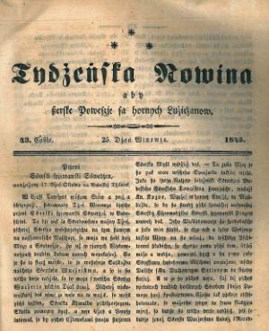 Smolerjowa rozprawa wo prěnim spěwanskim swjedźenju z mjenowanjom wobdźělenych wučerjow  Reprodukcija: Serbski kulturny archiw