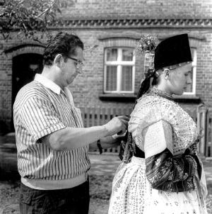 Arnošt Kowar, nawjedowaŕ Wórjejskego Serbskego muzeja, lěta 1971 w Židźinom  Foto: Gerald Große